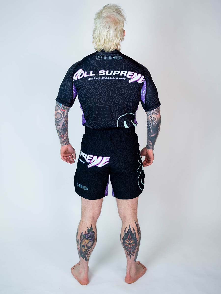 The Rave Ultraviolet Brain Freeze 2 in 1 Jiu Jitsu Shorts - Image 9