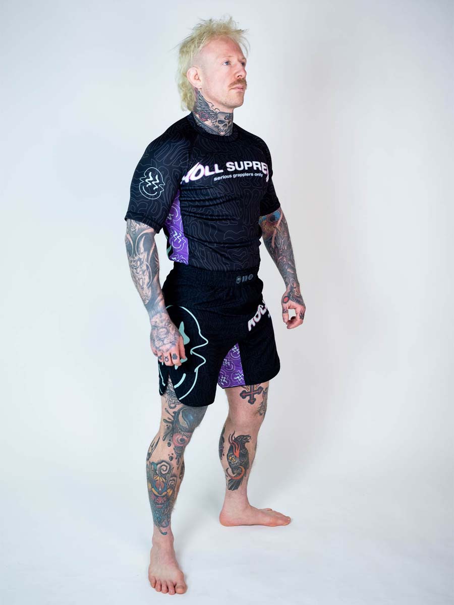 The Rave Ultraviolet Brain Freeze 2 in 1 Jiu Jitsu Shorts - Image 5
