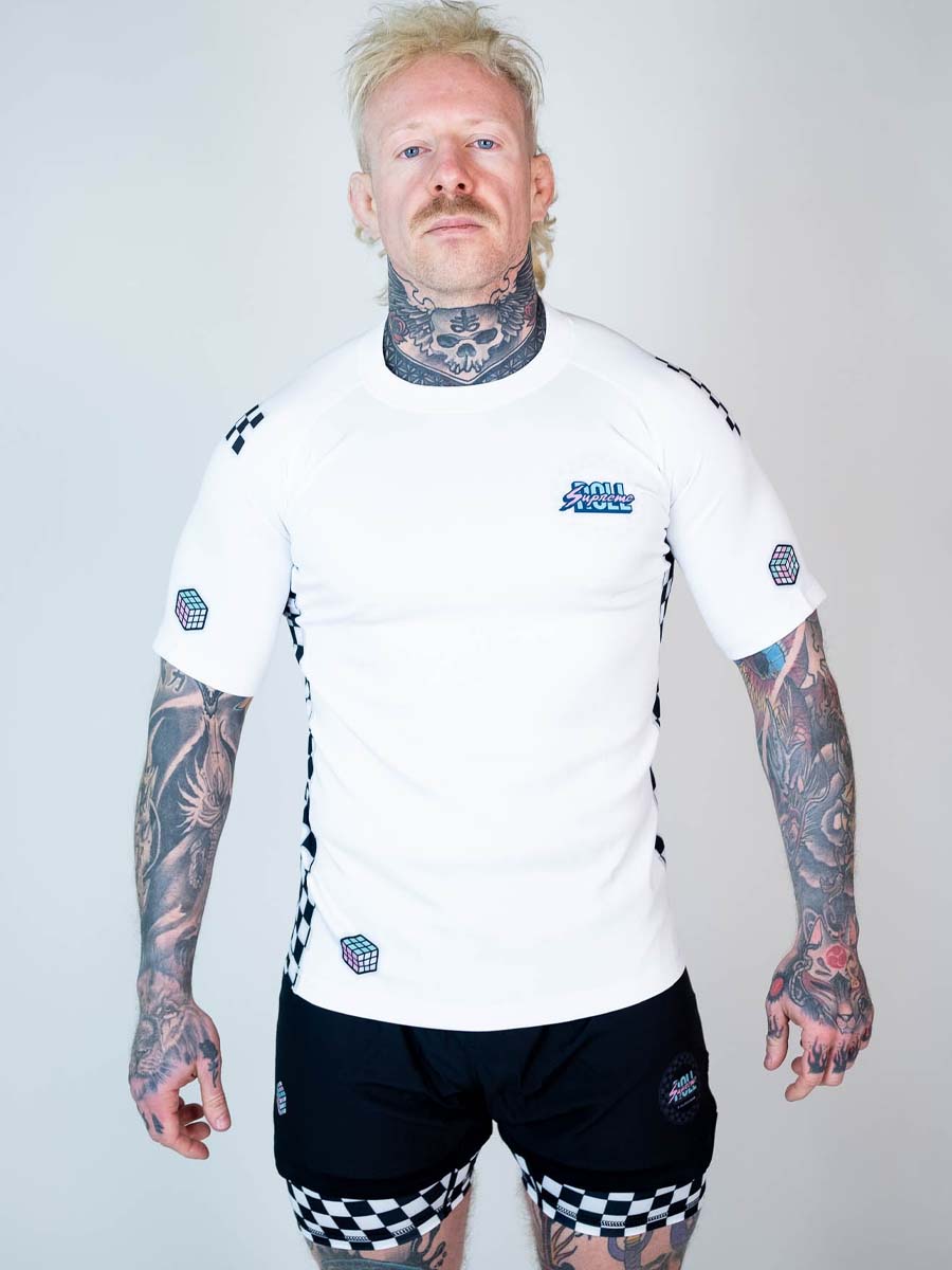 The Finisher Short Sleeve Rash Guard - Tuxedo Rage