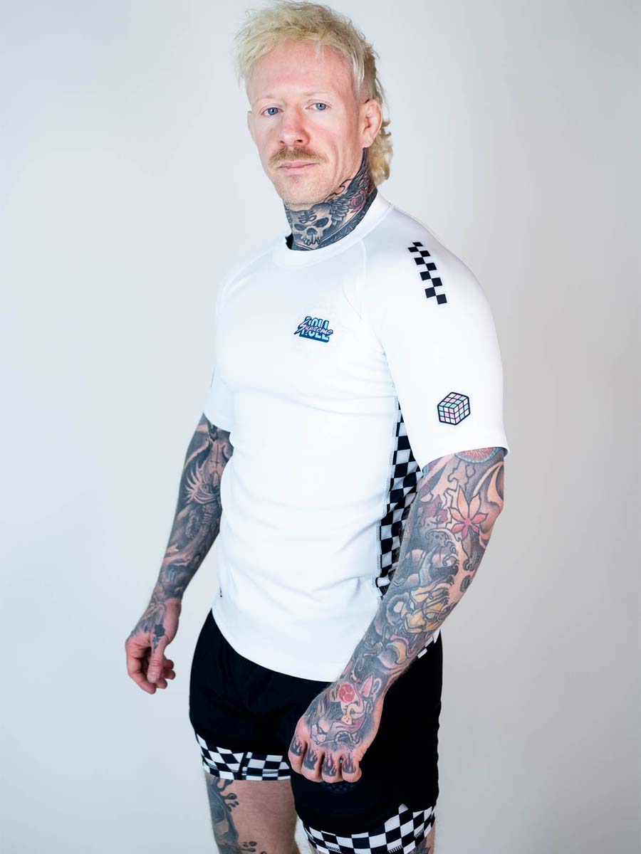 The Finisher Short Sleeve Rash Guard - Tuxedo Rage - Image 6